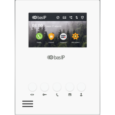 AU-04LA (AU-04L) WHITE. Монитор IP-домофона. BAS-IP