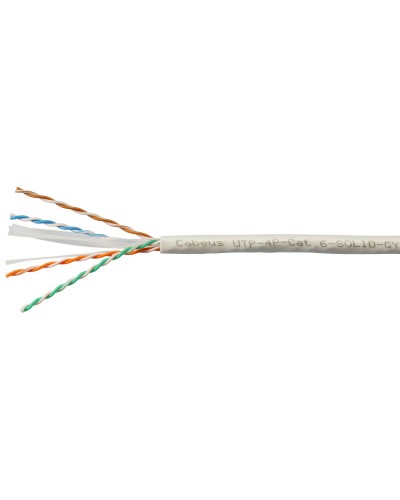 UTP-4P-Cat.6-SOLID-GY-100 (7178c-5). Кабель «витая пара» (LAN) для структурированных систем связи. CABEUS в Копейске