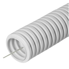 FCPL-16-PVC-100-1-GY (11227c): Труба гофрированная гибкая, лёгкая с протяжкой