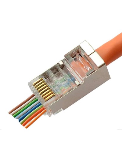 8P8C-SH-C6-FC (100 шт) (10797c). Разъем RJ-45. CABEUS в Копейске