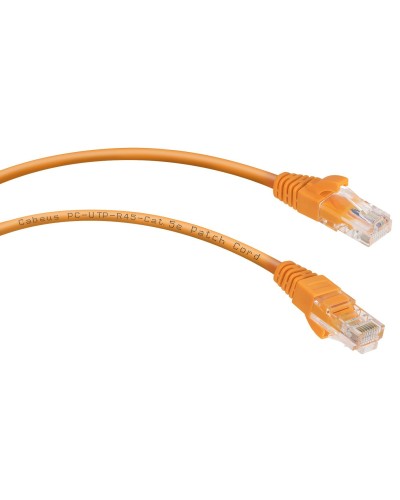 PC-UTP-RJ45-Cat.5e-0.5m-OR-LSZH (9520c), оранжевый. Патч-корд медный. CABEUS в Копейске
