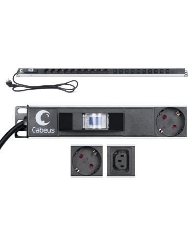 PDU-16-10S-10C13-B (9552c). Блок розеток. CABEUS в Копейске