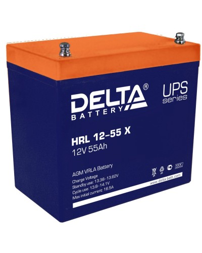 Delta HRL 12-55 X. Аккумулятор герметичный свинцово-кислотный. Delta в Копейске