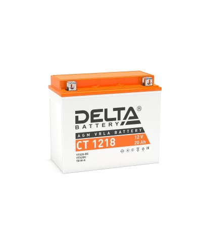 Delta CT 1218. Аккумулятор герметичный свинцово-кислотный стартерный. Delta в Копейске
