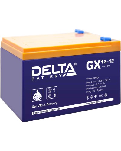 Delta GX 12-12. Аккумулятор герметичный свинцово-кислотный. Delta в Копейске