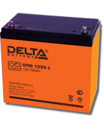 Delta DTM 1255 L. Аккумулятор герметичный свинцово-кислотный. Delta в Копейске