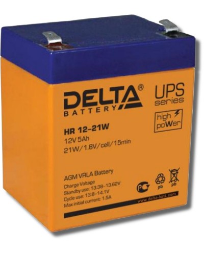 Delta HR 12-21 W. Аккумулятор герметичный свинцово-кислотный. Delta в Копейске