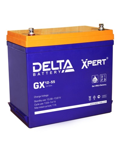 Delta GX 12-55. Аккумулятор герметичный свинцово-кислотный. Delta в Копейске