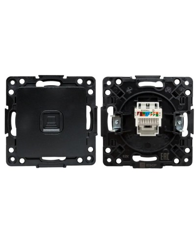Стокгольм Механизм Розетки RJ-45 1-местной (EZK01-035-10). Механизм Розетки RJ-45 1-местной. EKF в Копейске