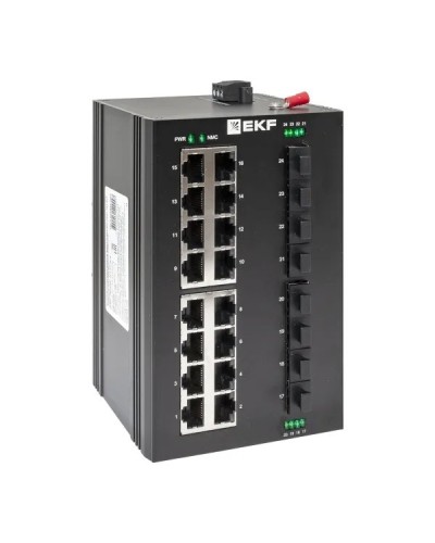 TSX-U-8GX/SFP-16GT. Промышленный неуправляемый коммутатор. EKF в Копейске