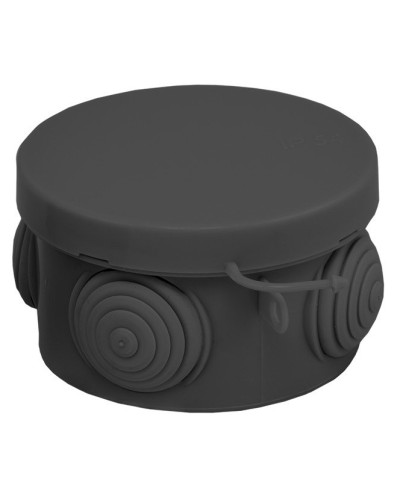 КМР-040-038 с крышкой (65х40) чёрная IP54 (plc-kmr-040-038-b). Коробка распределительная. EKF в Копейске