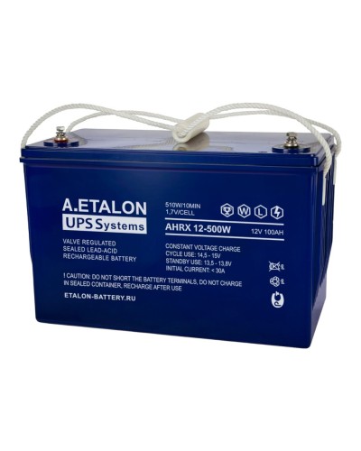 A.ETALON AHRX 12-500W (100). Аккумулятор герметичный свинцово-кислотный. ETALON в Копейске