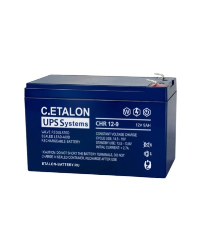 C.ETALON CHR 12-9. Аккумулятор герметичный свинцово-кислотный. ETALON в Копейске