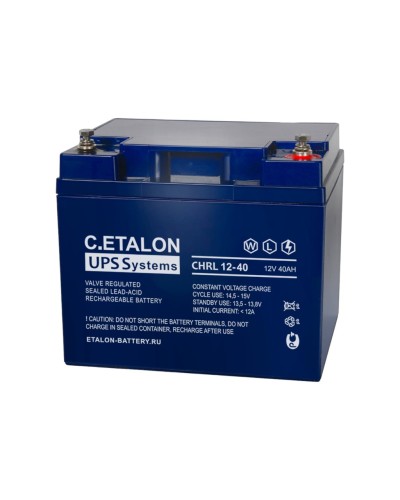 C.ETALON CHRL 12-40. Аккумулятор герметичный свинцово-кислотный. ETALON в Копейске