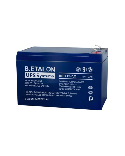 B.ETALON BHR 12-7,2. Аккумулятор герметичный свинцово-кислотный. ETALON в Копейске