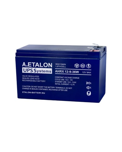 A.ETALON AHRX 12-9-36W. Аккумулятор герметичный свинцово-кислотный. ETALON в Копейске