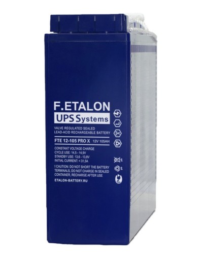 F.ETALON FTE 12-105 PRO X. Аккумулятор герметичный свинцово-кислотный. ETALON в Копейске