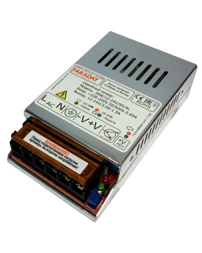 36W/12-24V/95AL. Импульсный блок питания. FARADAY в Копейске