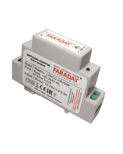 12W/12-24V/DIN. Блок питания. FARADAY в Копейске