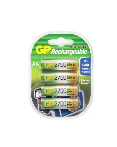 GP 270AAHC AA (GP 270AAHC-2DECRC4), упак. 4 шт.. Перезаряжаемые аккумуляторы. GP Batteries в Копейске