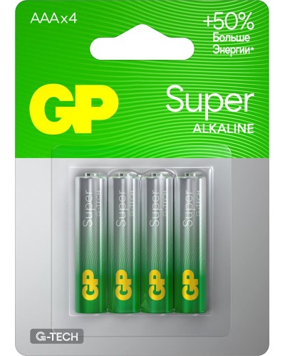 GP Super Alkaline 15A AA (GP 15AA21-2CRSBC4), упак. 4 шт. БЛИСТЕР. Алкалиновые батарейки. GP Batteries в Копейске
