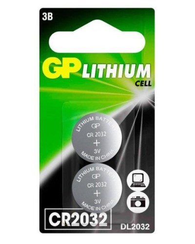 GP Lithium CR2032 (GP CR2032-2CRU2), упак. 2 шт. БЛИСТЕР. Литиевые дисковые батарейки. GP Batteries в Копейске