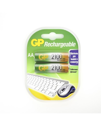 GP 210AAHC AA (GP 210AAHC-2DECRC2), упак. 2 шт.. Перезаряжаемые аккумуляторы. GP Batteries в Копейске