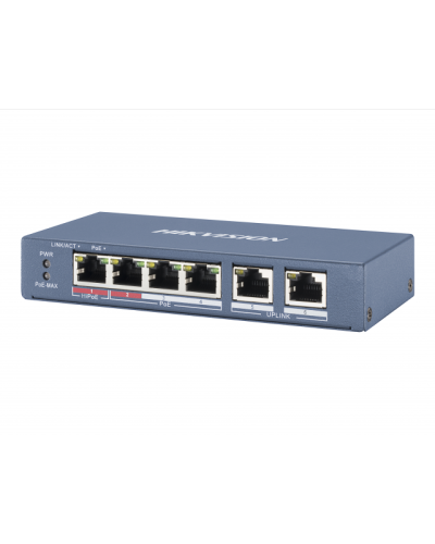 DS-3E0106P-E/M. Коммутатор с питанием POE. Hikvision в Копейске