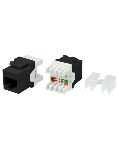 KJ8-8P8C-C6A-180-BK. Вставка Keystone Jack RJ-45. Hyperline в Копейске