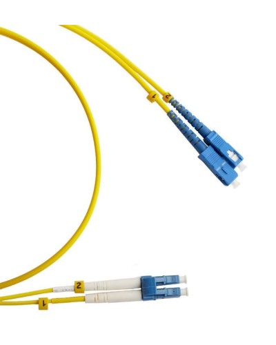 FC-D2-9-LC/UR-SC/UR-H-2M-LSZH-YL. Патч-корд волоконно-оптический LC/UPC-SC/UPC. Hyperline в Копейске