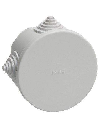Коробка распаячная КМ41237 D75х40 открытой проводки IP44 4 гермоввода серая (UKO11-075-040-000-K41-44). Коробка распаячная безгалогенная (HF). IEK в Копейске