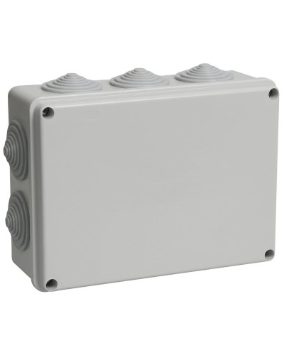 Коробка распаячная КМ41244 190х140х70 открытой проводки IP55 10 гермовводов серая (UKO11-190-140-070-K41-55). Коробка распаячная безгалогенная (HF). IEK в Копейске