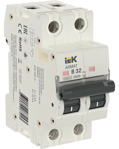 M06N 2P B 32А 6кА ARMAT (AR-M06N-2-B032). Автоматический выключатель. IEK в Копейске