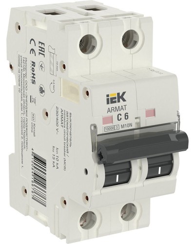 M10N 2P C 6А 10кА ARMAT (AR-M10N-2-C006). Автоматический выключатель. IEK в Копейске