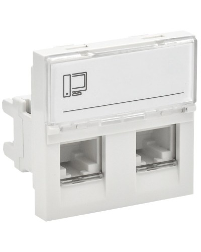Розетка RJ45 кат.5E PRIMER РКИ-22-00-П-5 белый IEK (PR-KK40D-RI-0-2-2C5EU-K01). Розетка RJ-45. IEK в Копейске