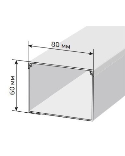 Короб 80х60 ЭЛЕКОР (CKK10-080-060-1-K01-008). Кабель-канал с двойным замком. IEK в Копейске