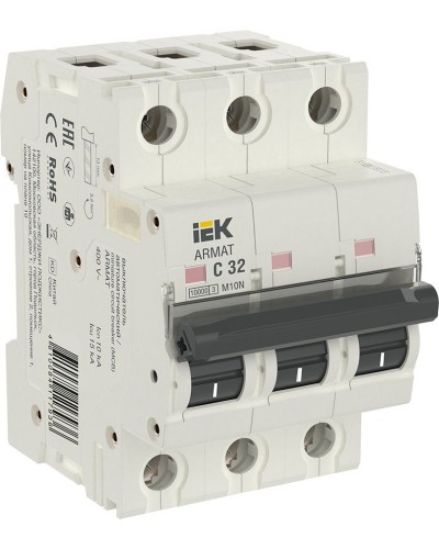M10N 3P C 32А 10кА ARMAT (AR-M10N-3-C032). Автоматический выключатель. IEK в Копейске
