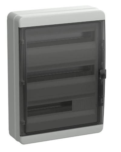 Корпус пластиковый КМПн-54 IP65 TEKFOR (TF5-KP72-N-54-65-K03-K02). Корпус модульный пластиковый черная прозрачная дверь. IEK в Копейске