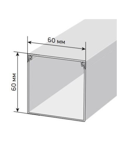 Короб 60х60 ЭЛЕКОР (CKK10-060-060-1-K01). Кабель-канал с двойным замком. IEK в Копейске