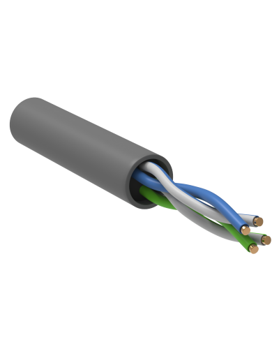 GENERICA U/UTP 5E 24AWG 2PR PVC серый (BC1-C5E02-111-100-R-G). Кабель «витая пара» (LAN) для структурированных систем связи. IEK в Копейске