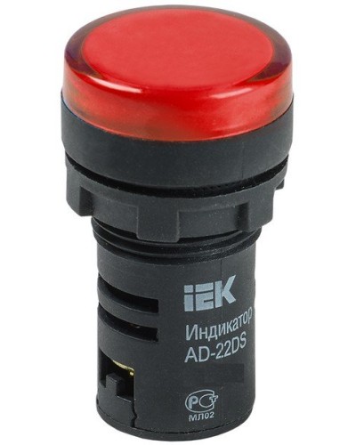 Лампа AD22DS (LED)матрица D22мм красный 230В (BLS10-ADDS-230-K04). Светосигнальный индикатор. IEK в Копейске