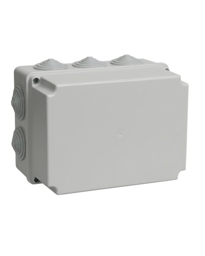 Коробка распаячная КМ41245 190х140х120 открытой проводки IP44 10 гермовводов серая (UKO10-190-140-120-K41-44). Коробка распаячная безгалогенная (HF). IEK в Копейске