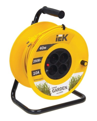 УК40 4 места, 40м (WKP23-10-04-40). Удлинитель на катушке Garden. IEK в Копейске