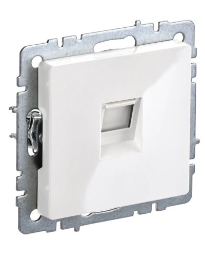 Розетка RJ45 РК10-БрБ кат.5E, белая BRITE (BR-K10-1-K01). Розетка компьютерная. IEK в Копейске