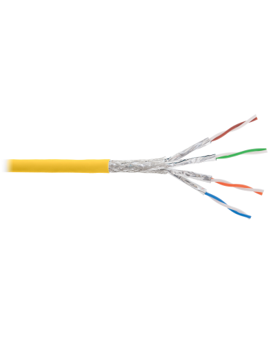 S/FTP, 4pair, Cat7a, Solid, In, LSZH (NKL 4375C-YL). Кабель «витая пара» (LAN) для структурированных систем связи. NIKOLAN в Копейске