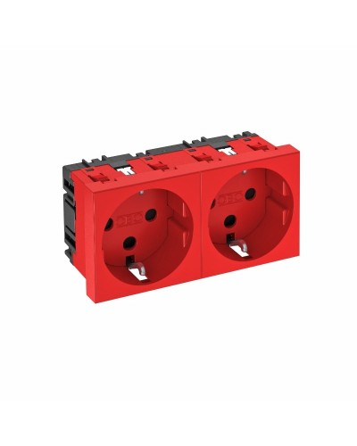 STD-D0 SRO2, (6120028). Розетка 0° двойная 2х2К+З, со шторками, 16А 250В красная. OBO Bettermann в Копейске