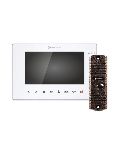 VMH-7.1 (w)+ DSH-E1080 (медь). Комплект видеодомофона. Optimus в Копейске