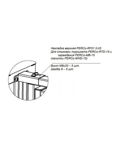 PERCo-RF01 0-03. Накладка верхняя. PERCo в Копейске