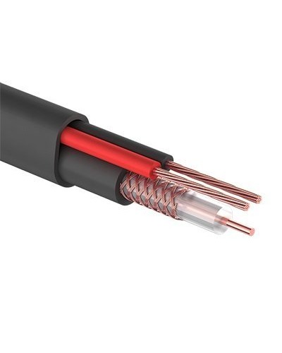КВК-П-2+2x0,50 мм² (Cu/CCA) черный PROconnect (01-4215). Кабель комбинированный для систем видеонаблюдения. PROCONNECT в Копейске