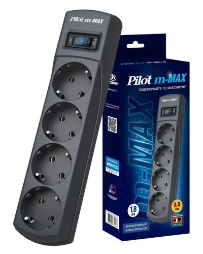 Pilot m-MAX 1.8м. Сетевой фильтр. Pilot в Копейске